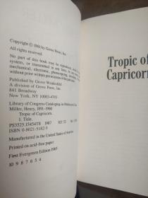 Tropic of Capricorn <南回归线?英文原版  亨利米勒自传体小说