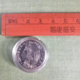 墨西哥1983年50分硬币 线条鹰版 25毫米