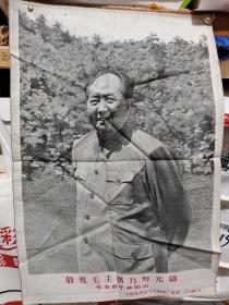敬祝毛主席万寿无疆毛主席于井冈山 丝绸像27×40cm。/抽屉2