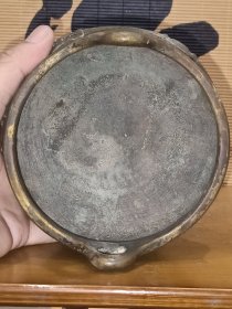 古董 古玩收藏 铜器 铜香炉 传世铜炉 回流铜香炉 纯铜香炉 长13厘米,宽13厘米,高8.5厘米,重量2斤