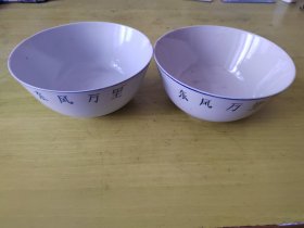 六十年代的“东风万里”瓷碗两个
