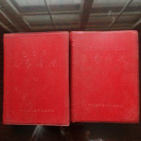 文艺语录 上/下册 即“马克思主义经典作家文艺语录（上）/（下）”册，上册是毛主席文艺语录、下册是马克思 恩克斯 列宁 斯大林 文艺语录。由首都红代会中国人民大学新人大公社语文系分社《文艺语录》编选小组编 1967年出版 2本合售