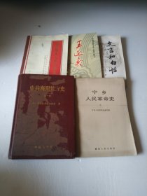 中共海阳地方史第一卷，王延春，宁乡人民革命史，（穷棒子）之乡斗争史，文言和白话，5本，大32开