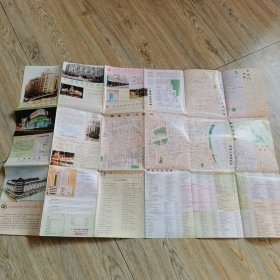 老地图上海商业图交通购物指南1995年