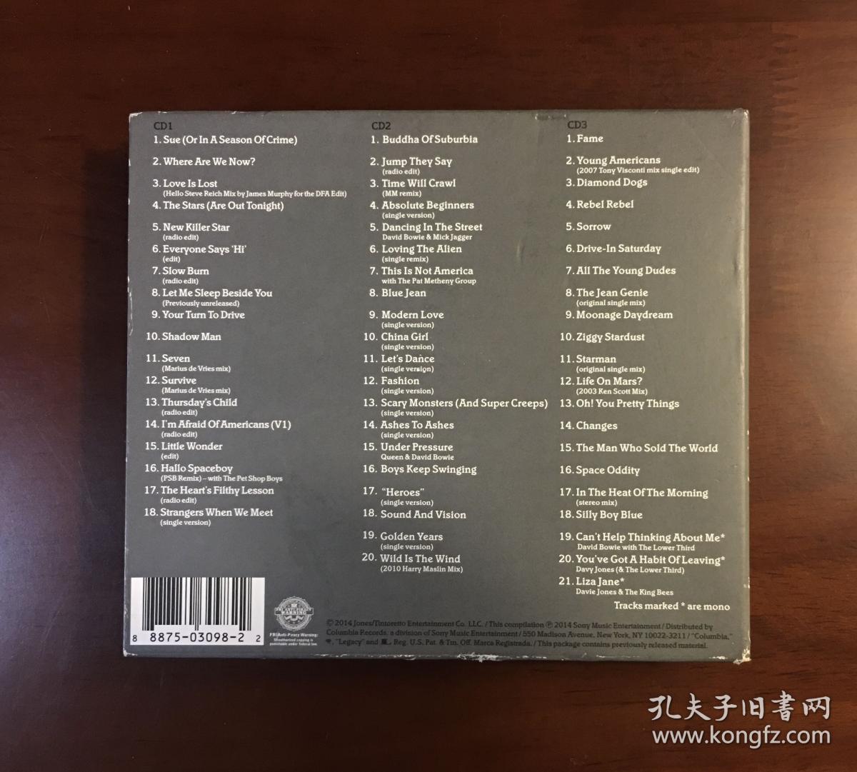 Bowie David 《Nothing Has Changed 》
大卫鲍伊 精选专辑 3CD套装 

美首版 仅拆封 壳微裂 盘全新！

原版进口CD 假一赔十 售出不退！