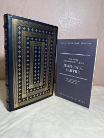 萨特短篇小说选《墙和其他故事》，附编辑导读手册，The Wall and Other Stories by Jean-Paul Sartre Franklin Library ,富兰克林出版社1981年出版，最伟大作家系列限量收藏版真皮精装书