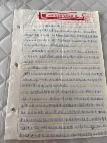 上海文献    1972 年手写材料3页   有装订孔
