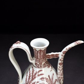 瓷器 明洪武釉里红松竹梅纹执壶 38*27厘米