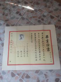 1956年 历史学家 应永深 四川大学 毕业证书 一大幅！校长彭迪先！