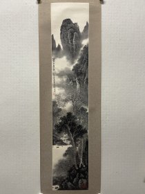 陈寿荣，山高泉声远，国画山水，