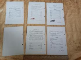 50年代一机部柴油机、钻孔机、冲孔机、铣齿机说明书6件合售！大32开