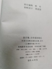 徐訏集,文学家的脸孔