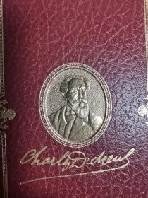 Christmas Stories by Charles Dickens Complete Work Oxford Leather Gilded 2 Vols,《圣诞颂歌》查尔斯·狄更斯 ，瑞士Edito-Service出版社1970年出版狄更斯逝世100周年纪念限量版精装书