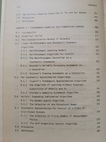 Self-Organizing Control of Stochastic Systems 〔随机系统的自组织控制〕〔目录见图〕