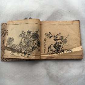 花卉画谱 卷四 【清末初国线装本、15x13cm、24开】民国老画谱 老画册 老画刊