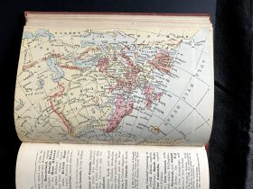 1895+Gill's Geograph(吉尔地理书，牛津与剑桥版) ~ 附带各种地图，各国介绍，比如朝鲜为Chinese Empire(中华帝国?)的一部 ，1895后受日本保护，带德意志帝国，俄罗斯帝国相关地图及介绍，书中大幅讲解英帝国的殖民地情况，比如HongKong情况，如面积400Miles，人口30,0000 ... 整体9品以上，不缺页，不掉字，品相很好，包邮，包真 ~