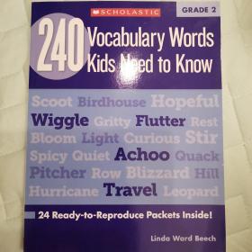 240 Vocabulary Words Kids Need to Know, Grade 2  240个孩子必知词汇，Grade 2