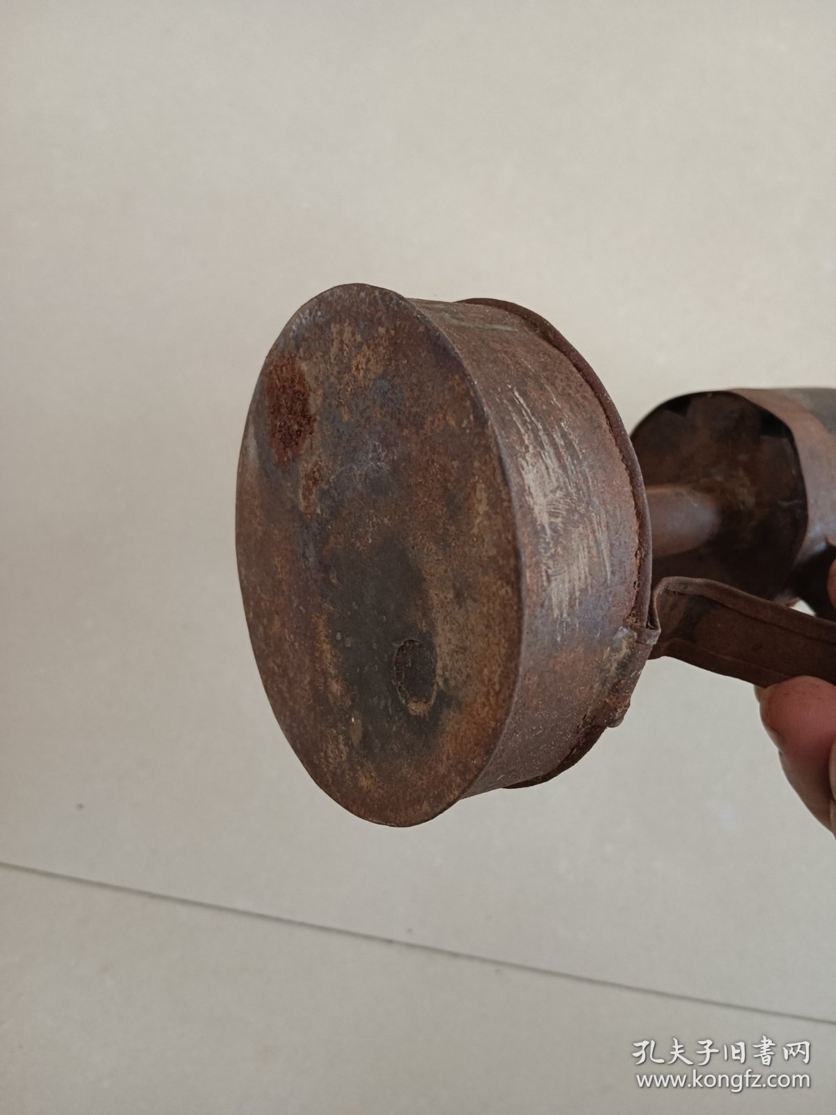 老油灯 高脚油灯 完整 总高20