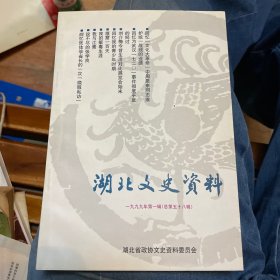 湖北文史资料（一九九九年第一辑，总58辑）