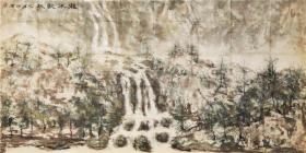 江苏画家何放山水画（2005年西部风韵名家邀请展投稿作品，保真，后面用铅笔写了联系方式）