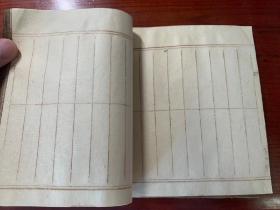 清代红格空白素册一厚册 笺纸纸张品质一流，江西老纸。