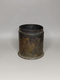 清代老铜墨盒、咽膏盒、铜炉。直径6.3cm 高6.5cm。