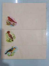 80年代的益鸟图空白信封，三张同售