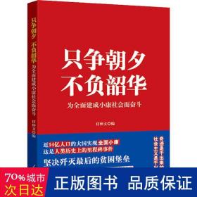 只争朝夕 不负韶华 为全面建成小康社会而奋斗 政治理论 作者 新华正版