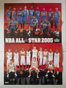 NBA海报 05年全明星东西部合照 卡特扣篮