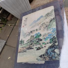 （建2柜五001）：杜士豪书画，《绿树丛隂，杜士豪指墨》（34.5*24，印文：杜士豪指墨）杜士豪，字壶，居上海，清代书画家，艺术家。