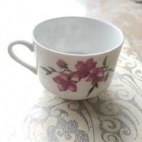 民国 红叶小茶杯 全品釉 花纹精美