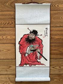 纯手绘 国画精品 小幅钟馗立轴 画芯33*26