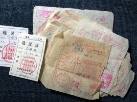 70年代左右发票80张左右（有房产税、百货商场、五金、处方等，有几张带语录，喜欢的拍）