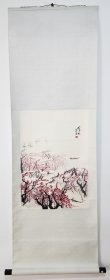 早期天津杨柳青画店 木版水印 林曦明 初夏（画芯尺寸约46*66cm，整体尺寸约57.5*174cm）