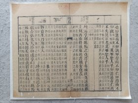 古籍散页《周易》 一页，页码9，尺寸31.5*25.5厘米，这是一张木刻本古籍散页，不是一本书，轻微破损缺纸，已经手工托纸。古籍散页《周易》 一页，页码36，尺寸31.5*25.5厘米，这是一张 木刻本古籍散页，不是一本书，轻微破损缺纸，已经手工托纸。