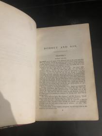 《董贝父子》1848年初版初印狄更斯作品摩洛哥羊皮精装本Dombey and Son