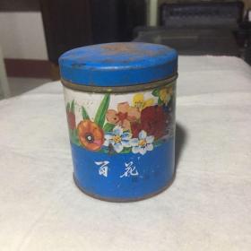 百花爽身粉老铁盒