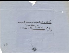 【现货】19世纪法国文豪 维克多·雨果（Victor Hugo，1802年2月26日—1885年5月22日）雨果签名（V.H）便条，转交给法郎士。