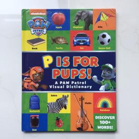 汪汪队立大功 儿童视觉图片字典 英文原版 PAW Patrol: P is for Pups!:A PAW Patrol Visual Dictionary 精装 词汇