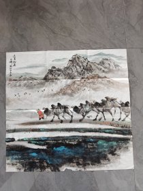 西安国画院画家、西安市雁塔区美术家协会副主席刁玉祥国画作品一幅。（甲）