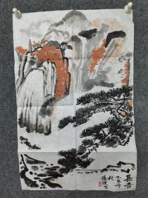 安徽著名画家，张建中山水画作品4