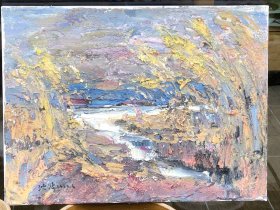 杭师大沈鸿 手绘 风景油画作品三