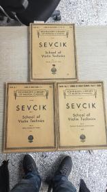 SEVCIK Op.1：School of Violin Technics (Part 1-3)三辑合售