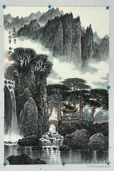 吕世和   尺寸 69/46  托片
男，1956年生，河南郑州人。职业画家，毕业于中央美术学院和广州美术学院。受教于山水画大师李可染、李行简教授。现任河南省中国画研究院副院长，郑州市美术家协会