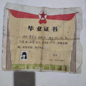 如皋县毕业证奖状5张