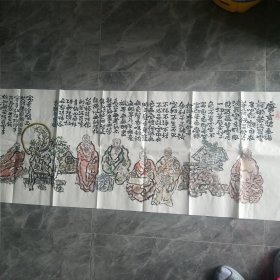 当代著名作家高建群先生人物画（唐玄奘奉诏）