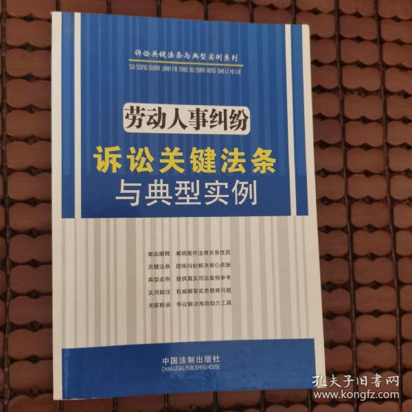 诉讼关键法条与典型实例系列：劳动人事纠纷诉讼关键法条与典型实例