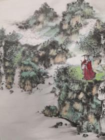 小青绿山水画精品2