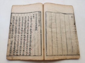 中医文献，清代木刻医书【御篡医宗金监】卷14卷15卷16合一厚册，，前后原皮有目录，品不错