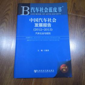 中国汽车社会发展报告：汽车社会与规则（2012-2013）